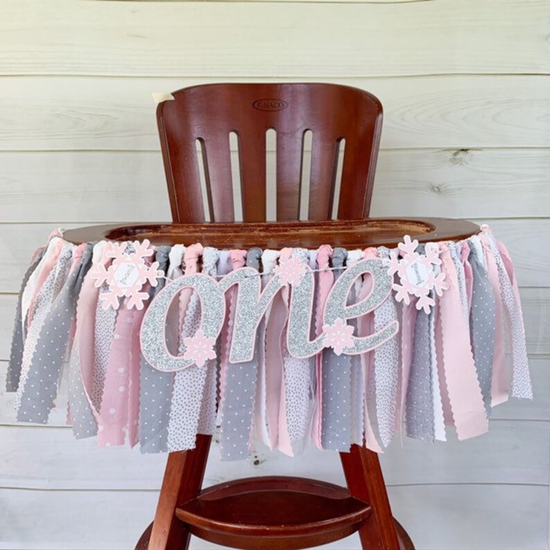 Winter Onederland 1st Birthday Winter Theme Girl First Birthday Winter Wonderland High chair Banner