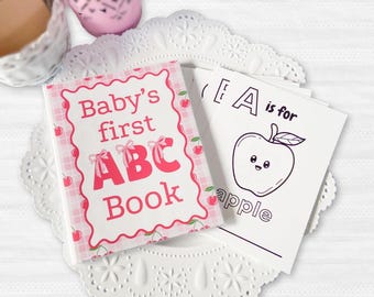 ABC Coloring Book, Girl Baby Shower Activity, Baby's First Book (PRINTED)