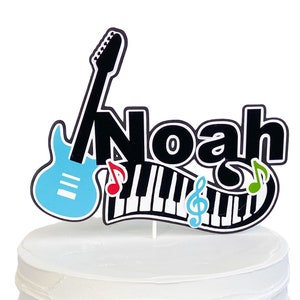 Music Theme Cake Topper, Guitar Birthday Decorations, Baby Jam First Birthday, Personalized Cake Smash Prop