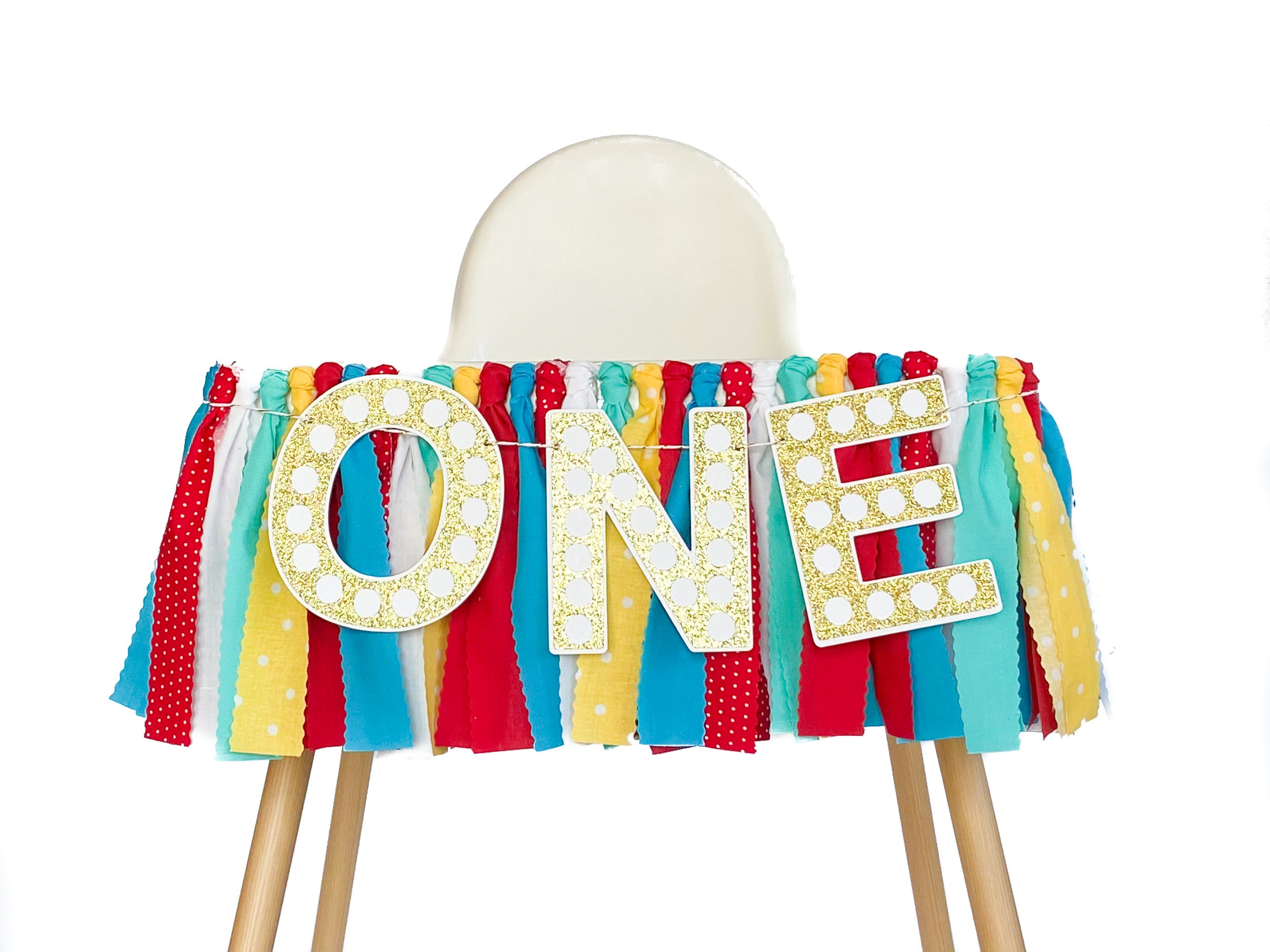 First Birthday High Chair Banner - Boy 1st Birthday Highchair