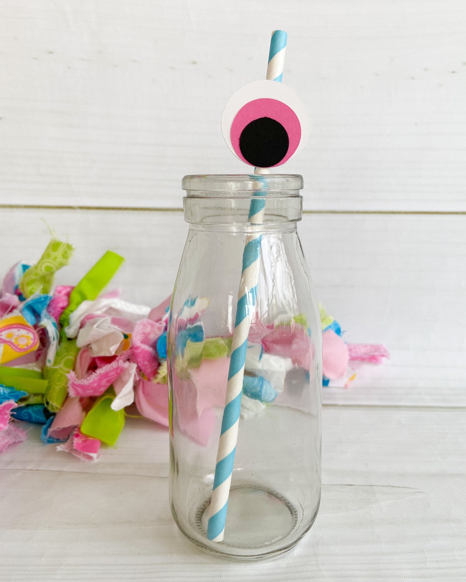 Monster Eyes Party Straws Set of 12 Googley Eye Party Etsy