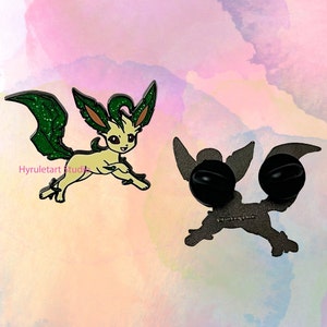 Spilla smaltata glitterata di Pocket Monster Leafeon Eeveelution