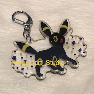 Pocket Monster Umbreon Keychain Charm DISCOUNTED, SLIGHTLY YELLOW