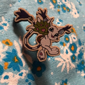 Gatomon Digital Monster Wood Pin