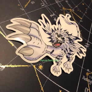 Digital Monster Garurumon Weatherproof Sticker
