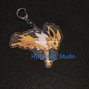 Pocket Monster Jolteon Keychain Charm DISCOUNTED, SLIGHTLY YELLOW