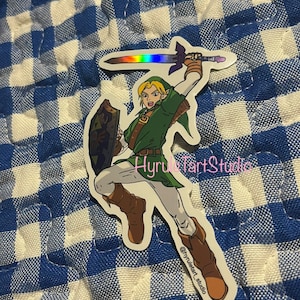 Hyrule Warrior Link, Myth of Zelda Vinyl Sticker LOZ Holographic