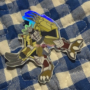 Digital Monster Wargreymon Holographic Sticker