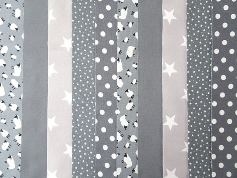 Grey 1 20 Jelly Roll Strips 100/% Cotton Patchwork Fabric x 22 inch long
