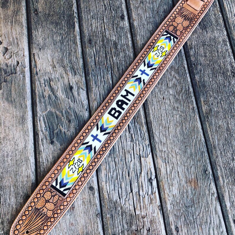 Beaded Guitar Strap | Etsy