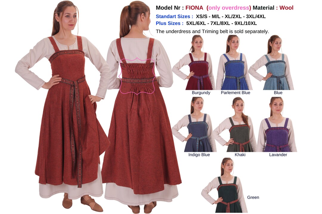 Bycalvina FIONA Wool Apron Dress XS/S 9XL/10XL Etsy Australia