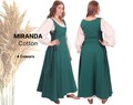 bycalvina \u2013MIRANDA Cotton Canvas - XV-XVI. century inspired, sleeveless Medieval Viking renaisans women's over dress . Sizes fron S to 10XL. product logo