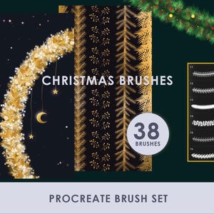 Procreate brush set - Christmas pattern brushes - Christmas stamp brushes - Christmas decor brush set - Digital files - Instant download