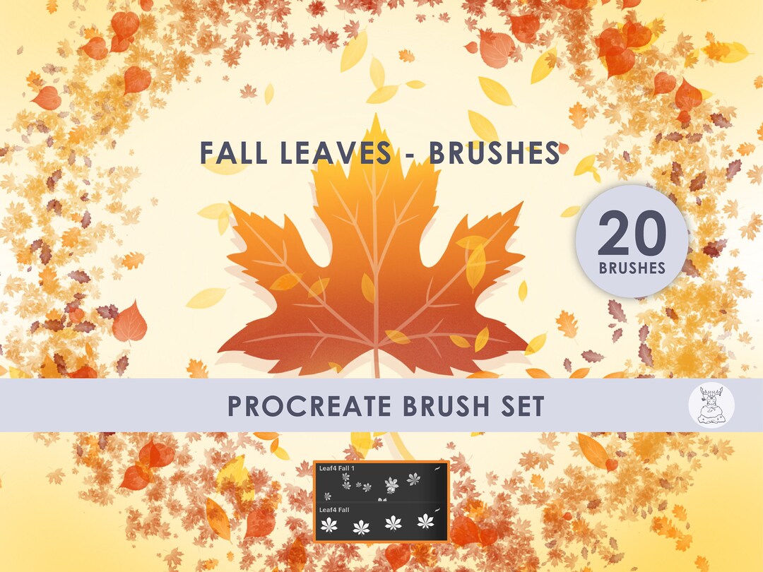 Procreate Brush Set - Fall Leaves - Stamp Brushes - Pattern Brushes ...