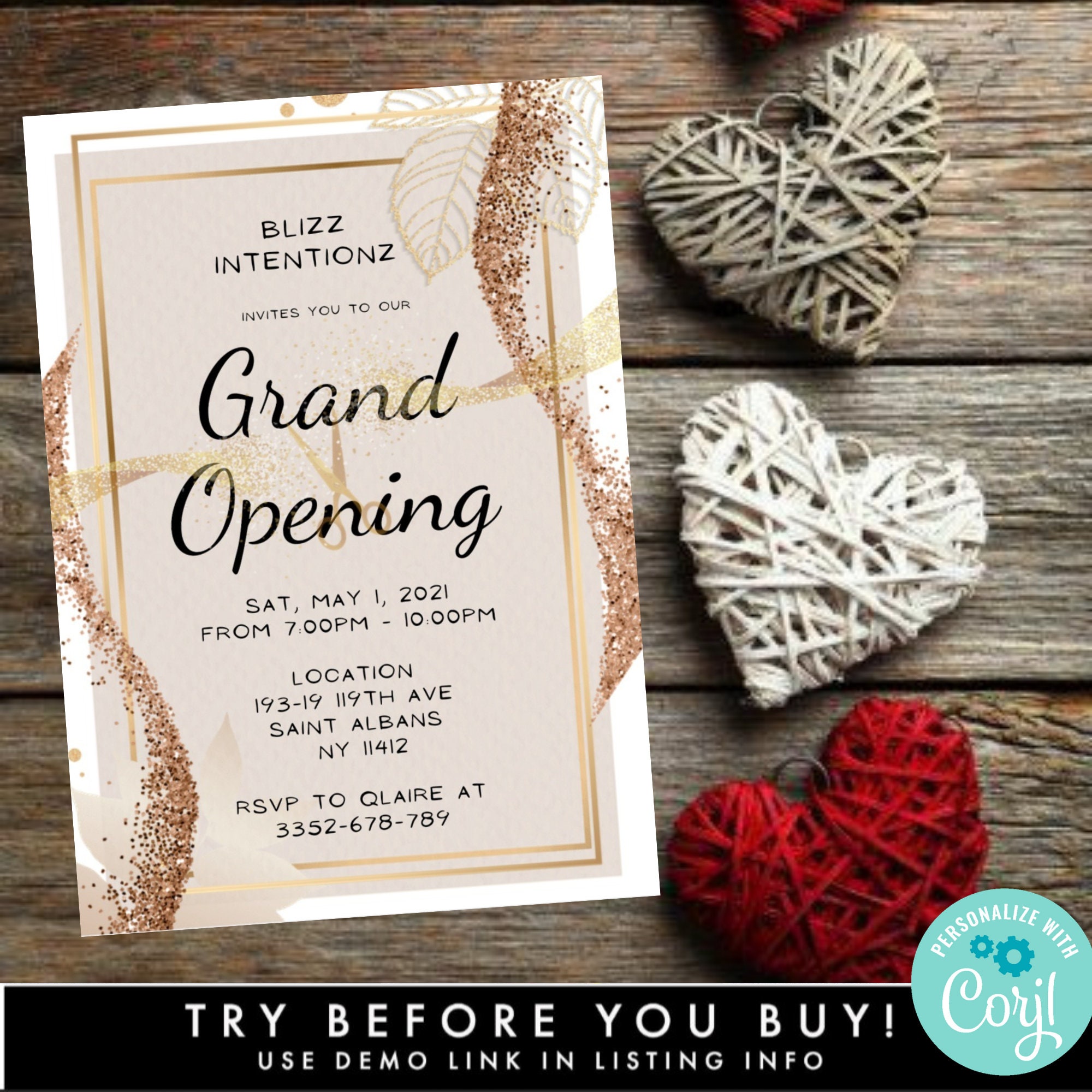 Electronic Grand Opening Launch Party Invitation Template, Editable ...
