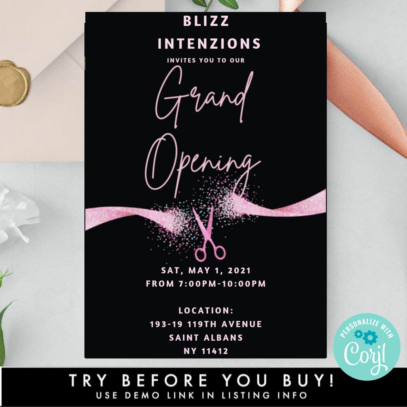 Electronic Grand Opening Launch Party Invitation Paperless | Etsy