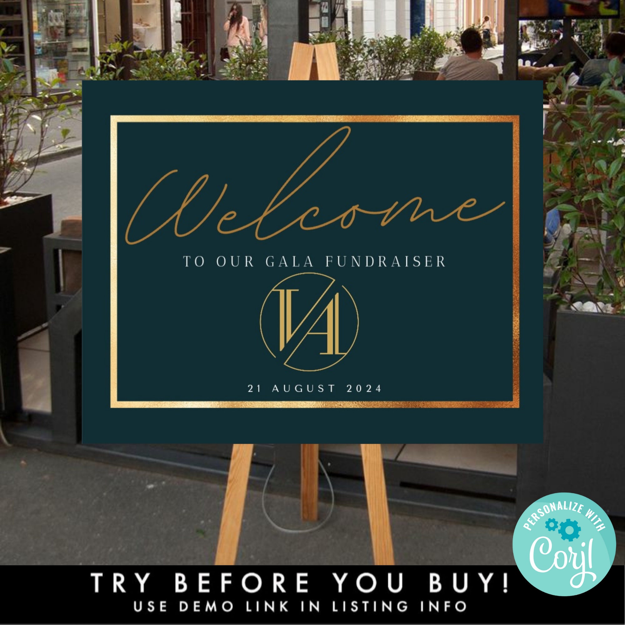 Corporate Event Welcome Sign, Editable Business Function Signage ...
