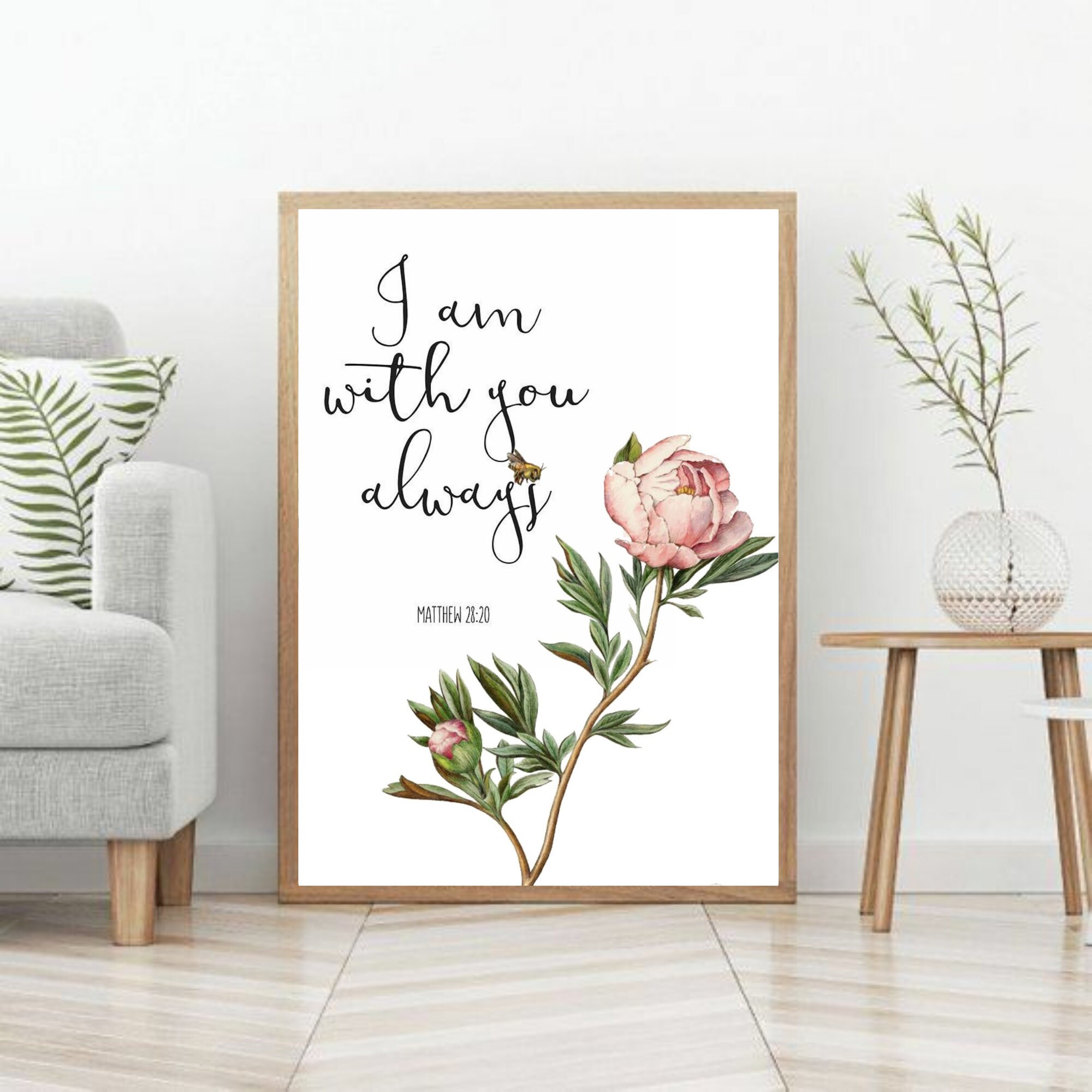 Printable I am With You Always Wall Art Religious Quote | Etsy