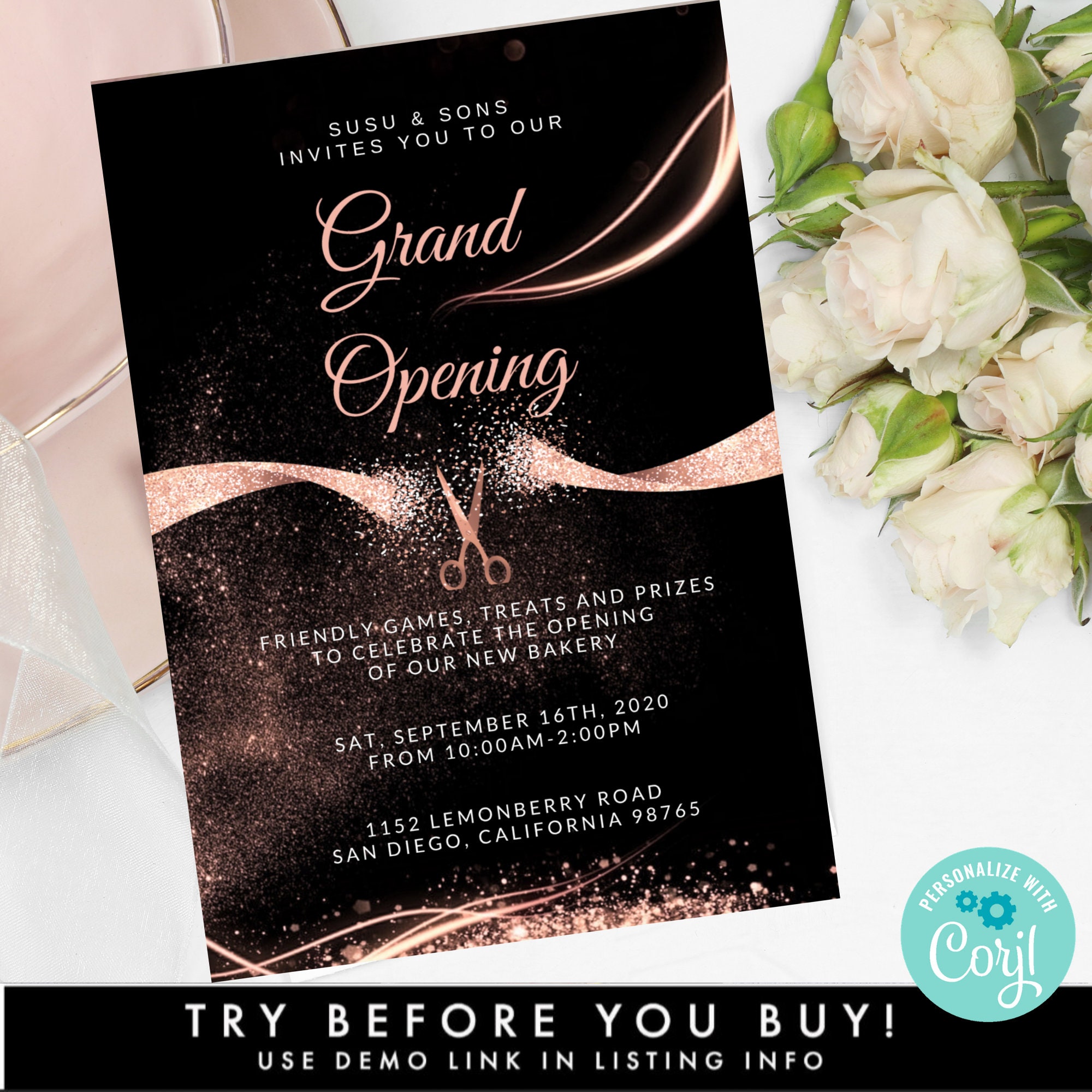 Electronic Grand Opening Launch Party Invitation Template - Etsy