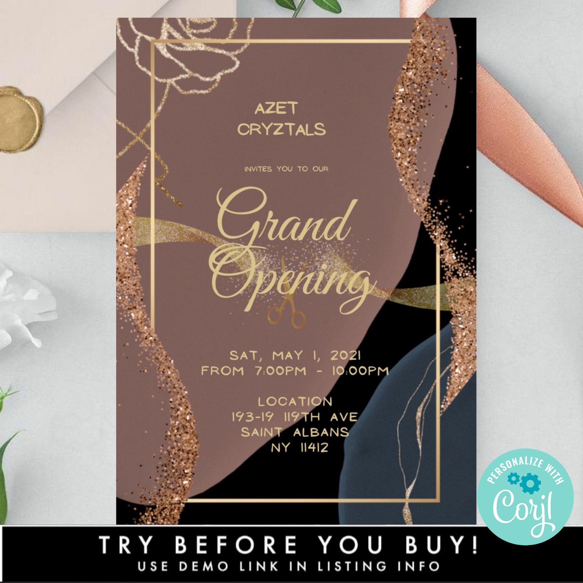 Ribbon Cutting Event eVite Electronic Grand Opening Launch Party