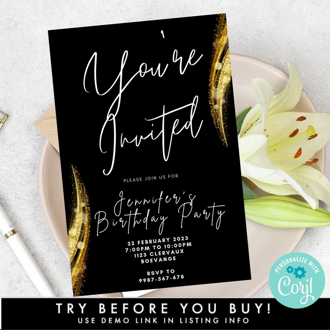 Modern Business Invitation Template, Grand Opening Invitation, Digital ...