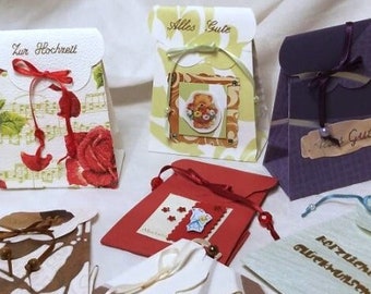small gift bags/handbags several variants wedding/good luck/congratulations/all the best/thank you.. Manual work
