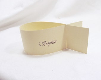 10 table place cards with name print "Fish" communion/baptism/confirmation/confirmation/birthday/.. handmade