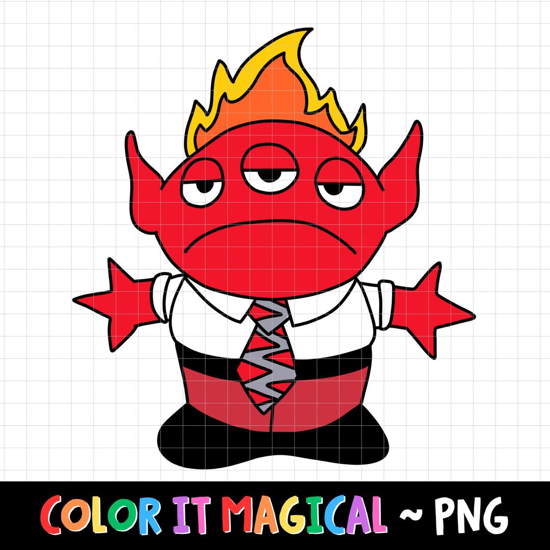 Anger Alien Remix PNG Disney PNG Clipart Instant Digital Download Hand ...