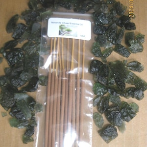 Moldavite infused lavender incense sticks, Czech Republic,