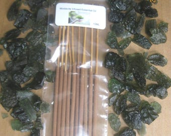 Moldavite infused lavender incense sticks, Czech Republic,