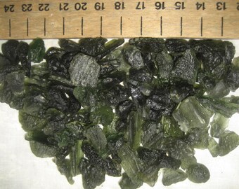 genuine moldavites from Chlum, Czech Republic, tektites,