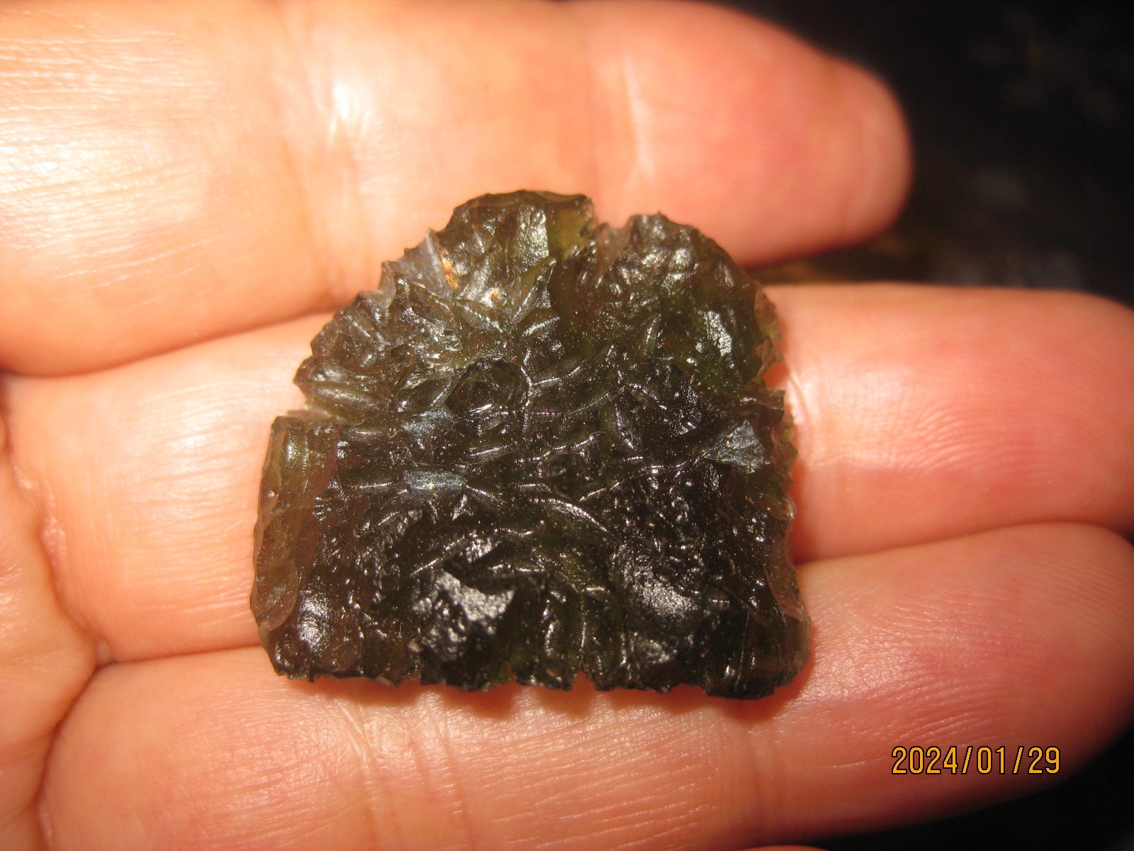 Moldavite 8.4g,Impact glass,,Chlum  Czech Republic,