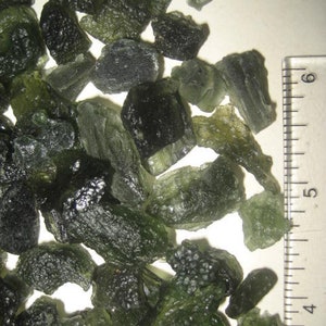 genuine moldavites from Chlum, Czech Republic, tektites,