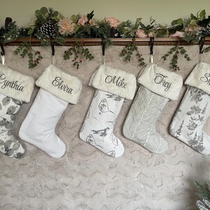 Customized Stockings for Christmas - Contemporary Farmhouse
