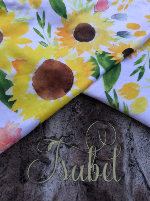 sunflower baby blanket