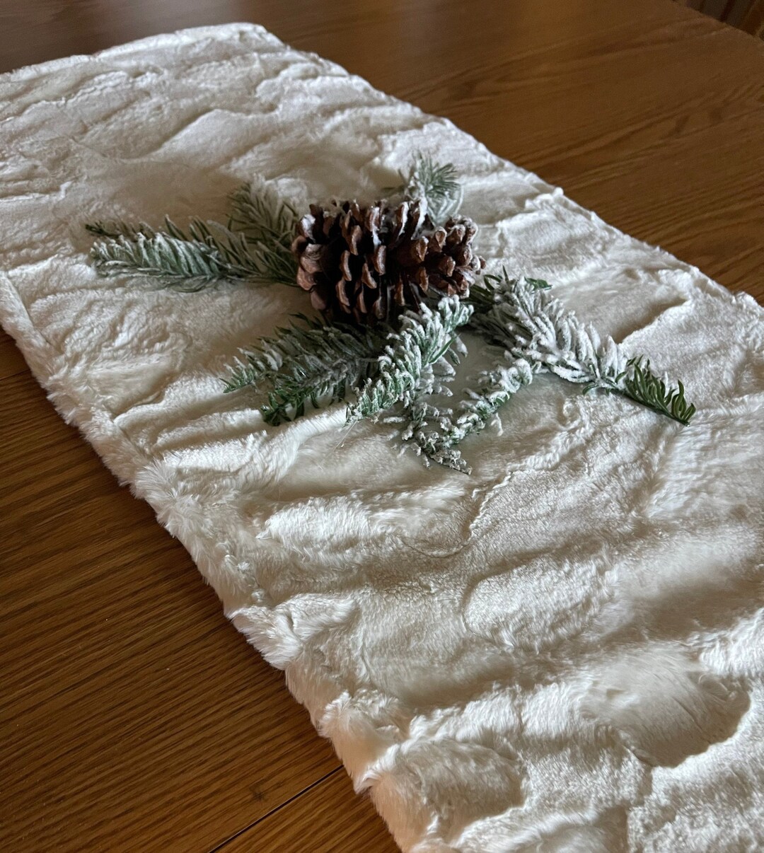 Fur Table Runner, Christmas Table Decor, Table Decor, Holiday Decor