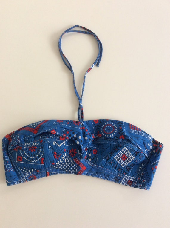 50s vintage bandana sun top