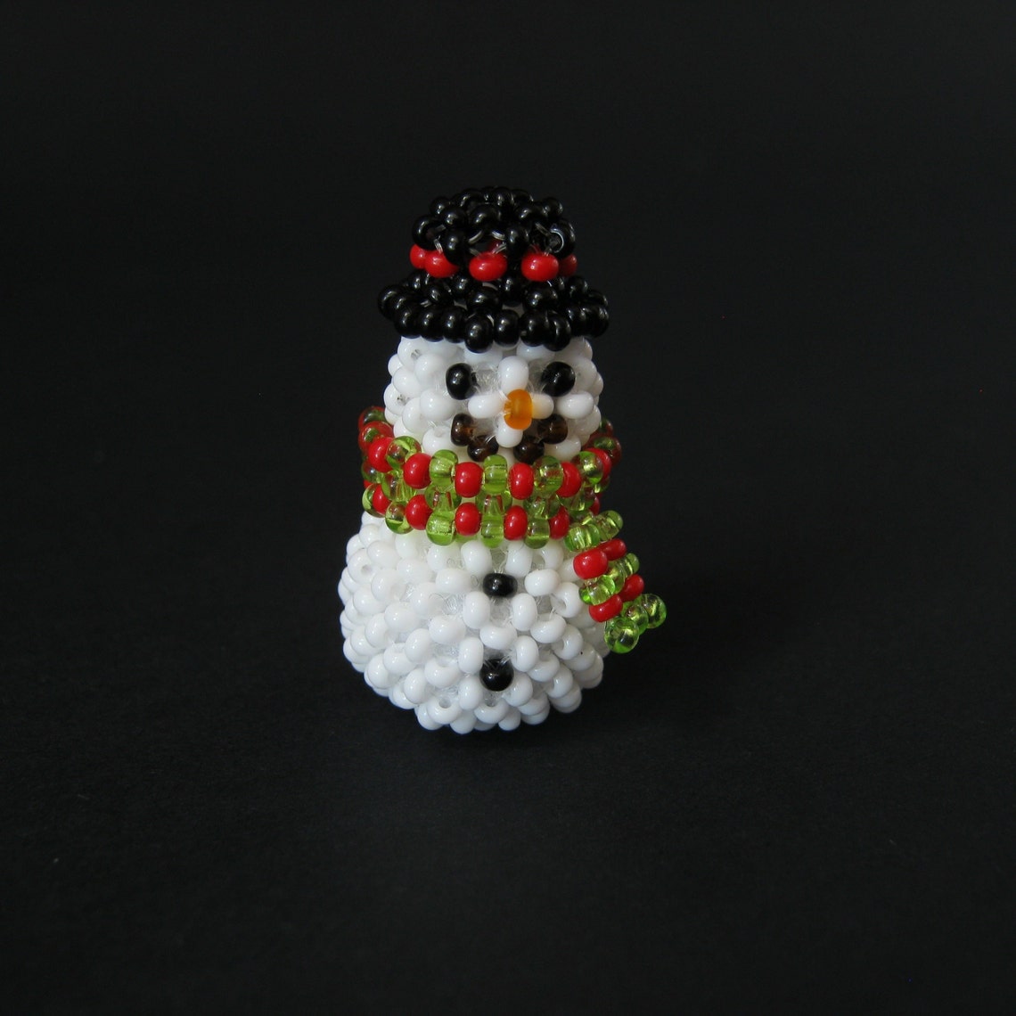 The Miniature Beaded Snowman. Beading Tutorial PDF - Etsy