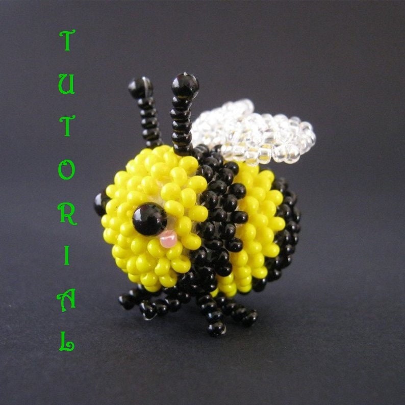 Beaded Bee Queen Honey. Beading Tutorial PDF Etsy
