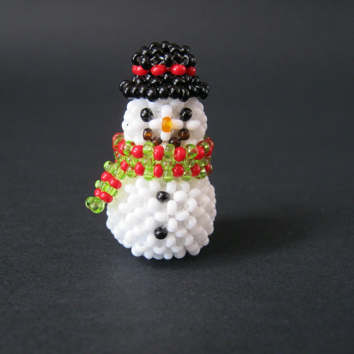 The Miniature Beaded Snowman. Beading Tutorial PDF - Etsy
