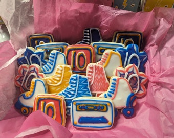 80's Vibrant retro skate sugar cookies (dozen)