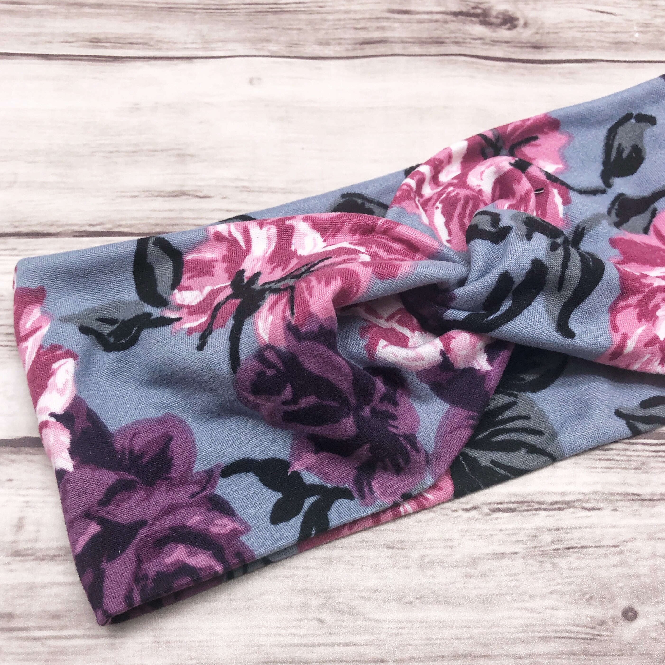 Grey Floral Headband With Roses - Women Teen Gift for Her  display picture 1