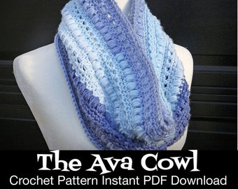 The Ava Cowl - Crochet Pattern Instant Download