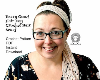 Padrão de cachecol de crochê Berry Good - Projeto fácil para iniciantes (padrão em PDF)