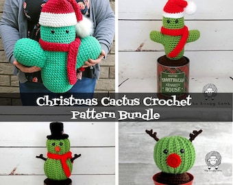 Christmas Cactus Crochet Pattern Bundle - Instant Download