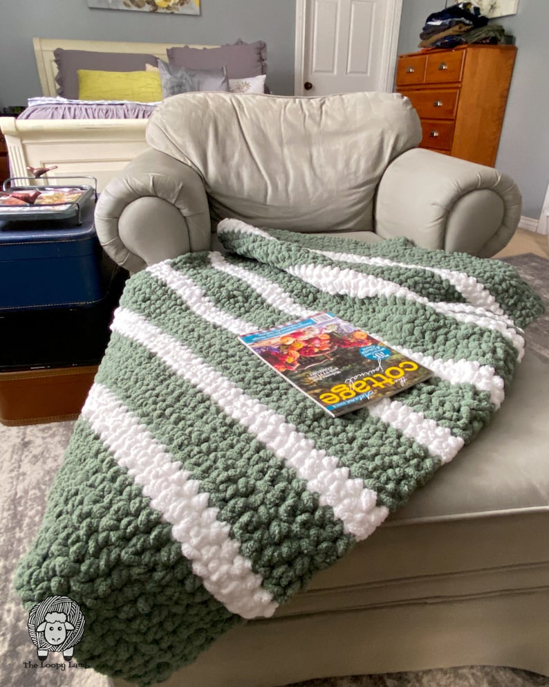 Easy Plush Blanket Crochet PATTERN, Eleventh Hour Crochet Blanket, PDF Instant Download:Last-Minute Crochet Gift, Beginner Crochet Pattern image 5