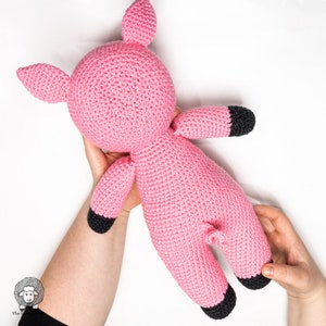 Crochet Pig Pattern Patsy Swine PDF Instant Download Big Crochet Pig Toy Amigurumi Pig Pattern Easy Crochet Pattern, Pig Crochet image 4