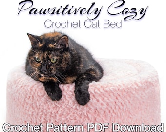 Crochet Cat Bed Pattern – Pawsitively Cozy Pet Bed (PDF Download)