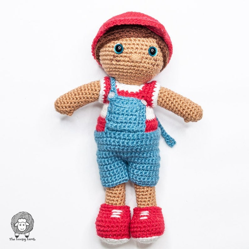 Advent Adam Crochet Boy Doll, Amigurumi Doll Pattern with Removeable Clothes, Crochet Doll Pattern, Easy Crochet Doll image 1