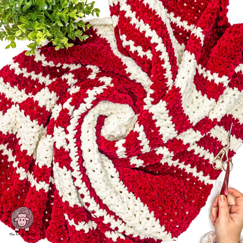 Simple Crochet Throw Blanket Pattern Holiday Snuggles Throw Etsy